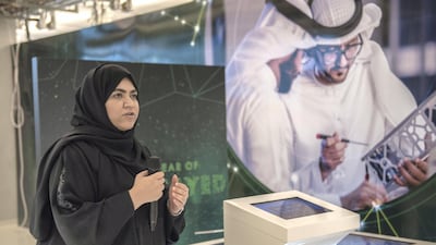 Mahool Al Hammadi was one of the students working on the MySAT-1 satellite, which will be sent into space in November. Vidhyaa for The National