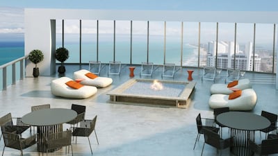 The Crown has two swimming pools, including one on the rooftop, and is equipped with floor-to-ceiling hurricane-resistant windows. Courtesy Porsche Design Group