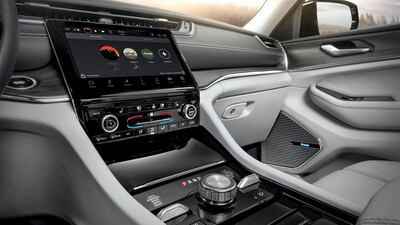 The 10.1-inch centre screen comes with touchscreen functions for the audio system, LED ambient lighting, driver and front passenger seat massage and personalised climate zones