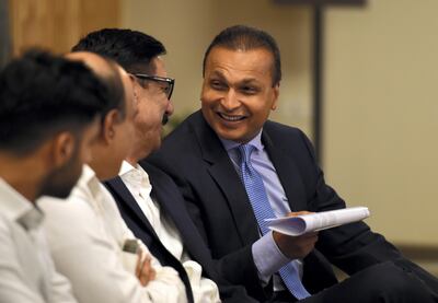 Indian industrialist and Reliance chief executive Anil Ambani. Punit Paranje / AFP