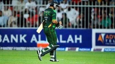 Misbah-ul-Haq, who only managed 26 in Sharjah on Tuesday, was critical of his fellow batsmen. Aamir Qureshi / AFP