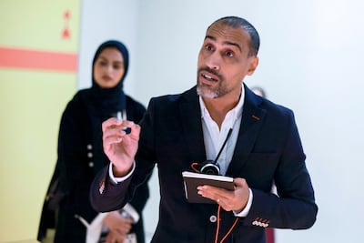 Amine Kharchach, interpretation and creative content section head at Louvre Abu Dhabi. Victor Besa / The National