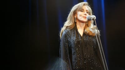 Lebanese singer Fairuz, seen here at Arena theatre in Jordan in 2004, had two sons and two daughters with Assi Rahbani. AFP