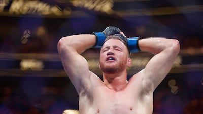 Justin Gaethje after the fight. Reuters