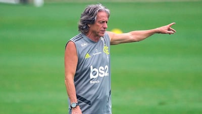 Flamengo manager Jorge Jesus during a training session. AFP