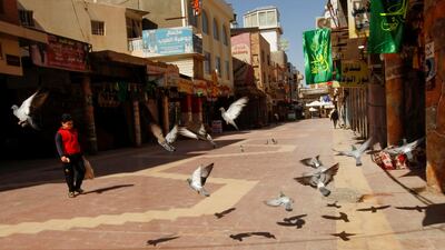 Pigeons fly near the house of Shi'ite Muslim cleric, Grand Ayatollah Ali al-Sistani, ahead of Pope Francis's planned visit, in Najaf, Iraq. Reuters