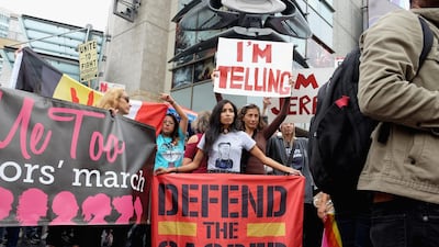 Activists at a #MeToo march in Hollywood. Sarah Morris / Getty Images