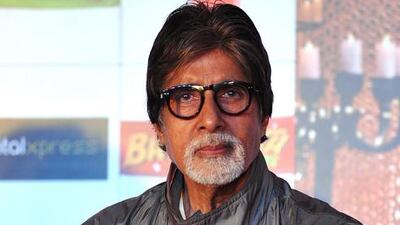 Amitabh Bachchan at a promotional event for the forthcoming Hindi film Bhoothnath Returns. AFP Photo