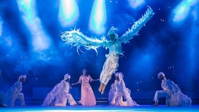 The musical theatre and poetry show The Shadows has a dreamlike plot with music from the Syrian folk group Inana. Courtesy Al Majaz Amphitheatre