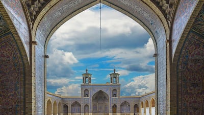 The Nasir al-Mulk Mosque also known as the Pink Mosque in Shiraz, Iran.