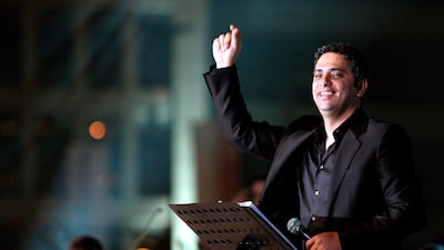 Lebanese singer Fadel Chaker performs in Beirut in 2008, four years before he went into hiding. EPA