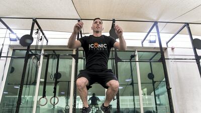 Andy Harper, co-founder and head coach of Iconic Fitness, says the new year membership rush will peak towards the end of January. Reem Mohammed / The National