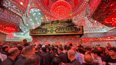 Shiite worshippers visit the holy shrine of Imam Husseinon, during 'Muharram', a period of mourning for Shiites in Karbala, Iraq. AP