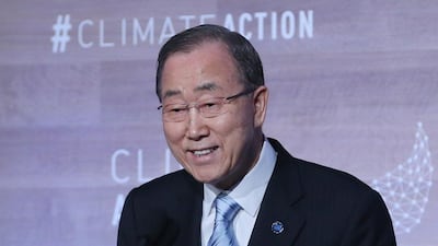 Former UN secretary-general Ban Ki-moon said world powers had failed to unite. Getty