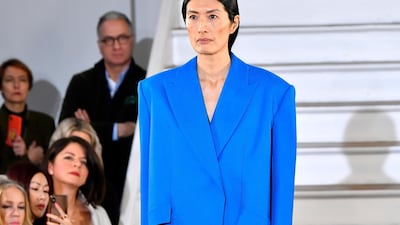 A look from the Maison Rabih Kayrouz spring / summer 2020 collection during Paris Haute Couture Fashion Week on January 20, 2020. Getty Images