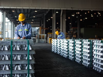 Workers at Emirates Global Aluminium. Photo: EGA