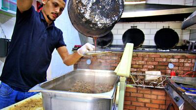 Staff at Shawerma Zarb carry out the entire process from cleaning the meat to cooking it. Courtesy Charlie Faulkner