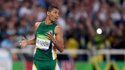 Wayde van Niekerk of South Africa wins the men's 400m final at the 2016 Rio Olympics. Shaun Botterill / Getty Images / August 14, 2016