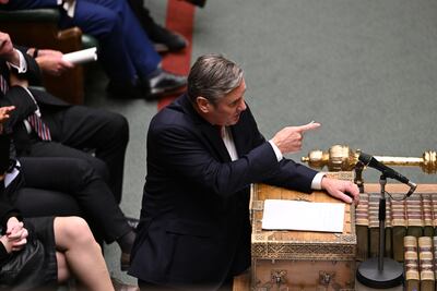 Labour leader Sir Keir Starmer confronts Liz Truss during Prime Minister's Questions. PA