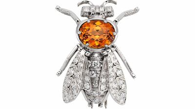 A jewelled bee, from Gucci's first ever high jewellery collection, Hortus Deliciarum