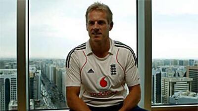 Peter Moores, the head coach of the England cricket team, at Le Royal Meridien Hotel in Abu Dhabi.