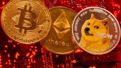 Representations of cryptocurrencies Bitcoin, Ethereum and DogeCoin. Reuters
