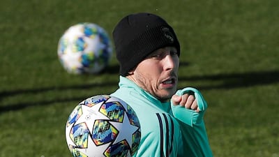 Real Madrid's Eden Hazard during training. Reuters