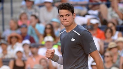 Milos Raonic pumps his fist after beating Rafael Nadal in the Indian Wells Masters quarter-finals on Friday in California. Jayne Kamin-Oncea / USA Today Sports / March 20, 2015