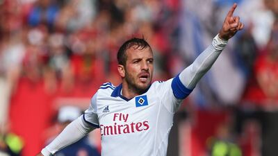 Rafael van der Vaart narrowly escaped relegation with Hamburg last season. Daniel Karmann / EPA.