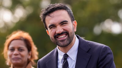 Zohran Mamdani, mayor-elect of New York, speaks to members of the media at Flushing Meadows Corona Park in the Queens borough of New York on Wednesday, Nov. 5, 2025. Mamdani on Tuesday was elected the 111th mayor of New York in a historic victory that will put an avowed democratic socialist in charge of the city that serves as the capital of global finance. Photographer: Adam Gray / Bloomberg