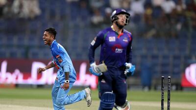 Bangla Tigers' Colin Ingram after his run out. Chris Whiteoak / The National