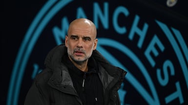 Manchester City manager Pep Guardiola has been with the club 10 years. Getty Images