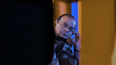 India’s finance minister Arun Jaitley might opt for a flexible fiscal deficit target for the next financial year and raise the disinvestment target. Chandan Khanna / AFP