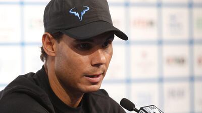 Rafael Nadal speaks during a press conference for the China Open in Beijing on Saturday, Vincent Thian / AP / September 27, 2014