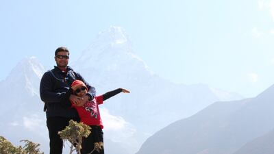 Dubai school pupil Oscar Pacheco climbs to Mount Everest base camp with his father, Ryan. All photos: Oscar Pacheco