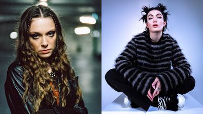 UK singer-songwriters Holly Humberstone, left, and Willow Kayne are among the nominees for the Ivor Novello Rising Star Award to be announced in September. Courtesy Reece Owen