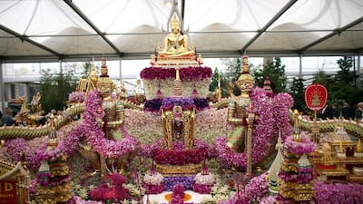 LONDON, ENGLAND - MAY 19: The Nong Nooch Tropical Botanical Garden is pictured on the first public day of the Chelsea Flower Show on May 19, 2015 in London, England. The show, which has run annually since 1913 in the grounds of the Royal Hospital Chelsea, is open to the public from 19th to 23rd May and is expected to draw around 157,000 visitors. (Photo by Carl Court/Getty Images)
