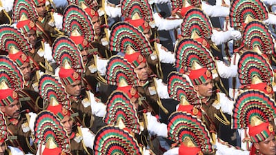 Indian railway protection forces participate in the 70th Republic Day celebrations in New Delhi, India. EPA