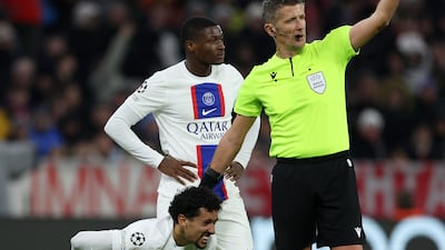 Marquinhos: 7: Looked in real discomfort with rib problem in first half and was substituted after 35 minutes. Had looked solid before then with Choupo-Moting and Muller causing little problems. Getty