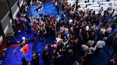 A view of the Spin Room. AFP