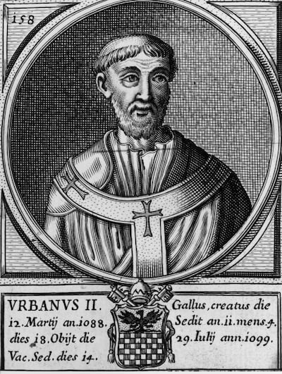Pope Urban II, who launched the First Crusade in 1095. Getty