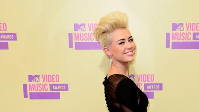 Miley Cyrus, in Pucci, arrives for the MTV Video Music Awards in Los Angeles, California, on September 6, 2012. EPA