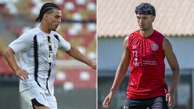 Al Jazira players Anwar Moutawafiq, left, and Layth Gulzar hope to make the step up to the first team. Photo: Al Jazira FC.
