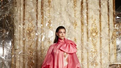 Perfect for Beyonce? A beaded body under a sleeved cape