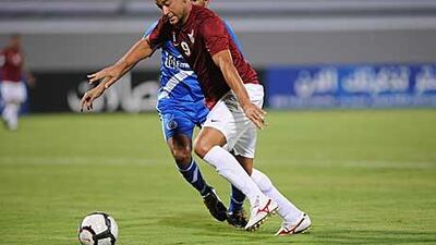 Fernando Baiano, of Al Wahda, in front, was in great form against Al Nasr last night.