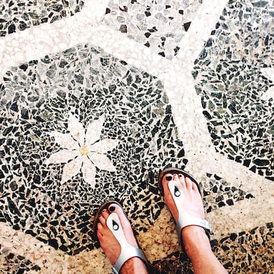 Terrazzo flooring is trendy. Getty