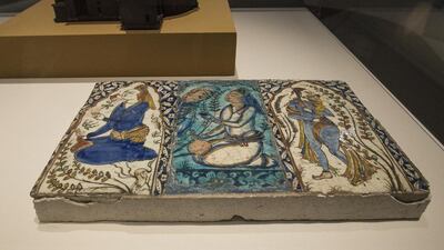 'Safavid Tiles', glazed ceramic, 1550 - 1650 CE, Isfahan, Iran. Mona Al-Marzooqi / The National