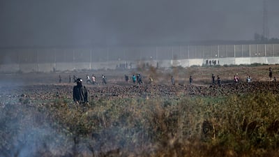 According to the Palestinian ministry of health, at least 28 Palestinian protesters were wounded during the clashes near the border between Israel and the Gaza Strip. EPA