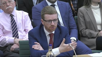 Morgan McSweeney, former chief of staff to British Prime Minister Keir Starmer, appears before the foreign affairs committee hearing on Lord Peter Mandelson´s vetting process. PA