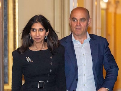 Ms Braverman and her husband Rael Braverman. Alamy